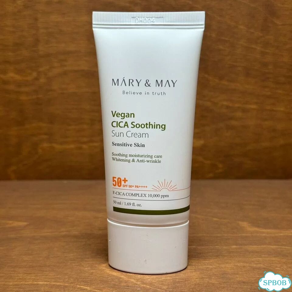 Кpем солнцезащитный Mary&May Vegan Cica SPF 50 фото 7