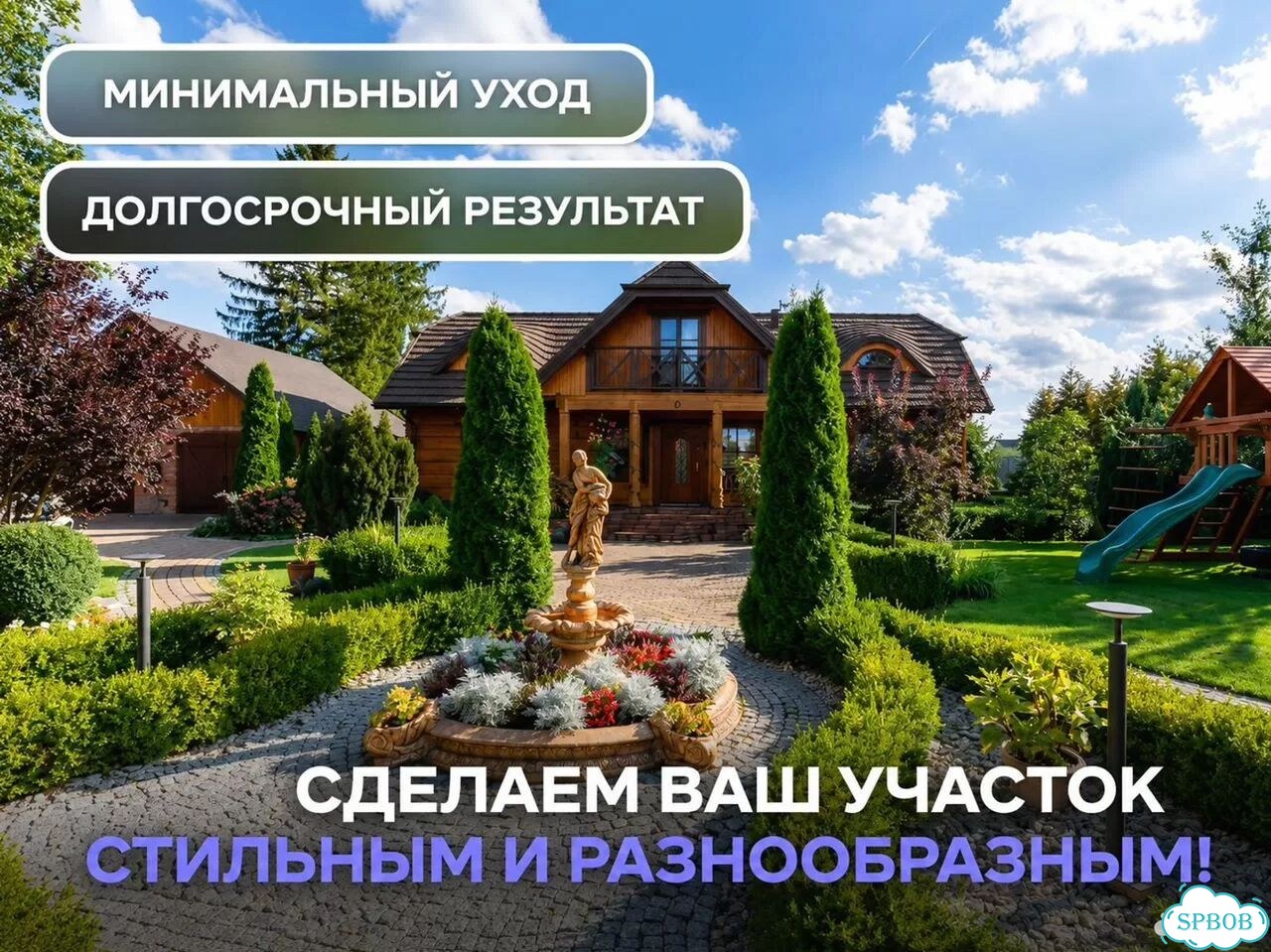 Озеленение и благоустройство участка и территории фото 2