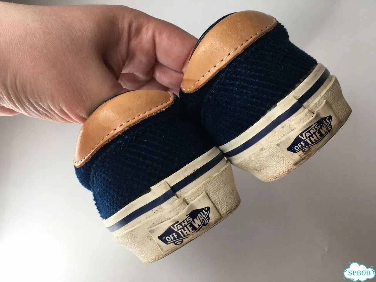 Кеды Vans синие велюр фото 5