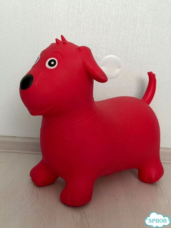 Игрушка прыгунок резиновый собака фото 1