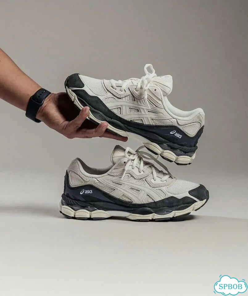 Кроссовки Asics gel nyc white smoke grey фото 2