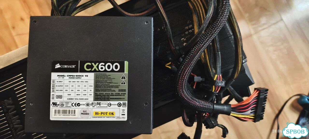 Блок питания corsair cx600 фото 1
