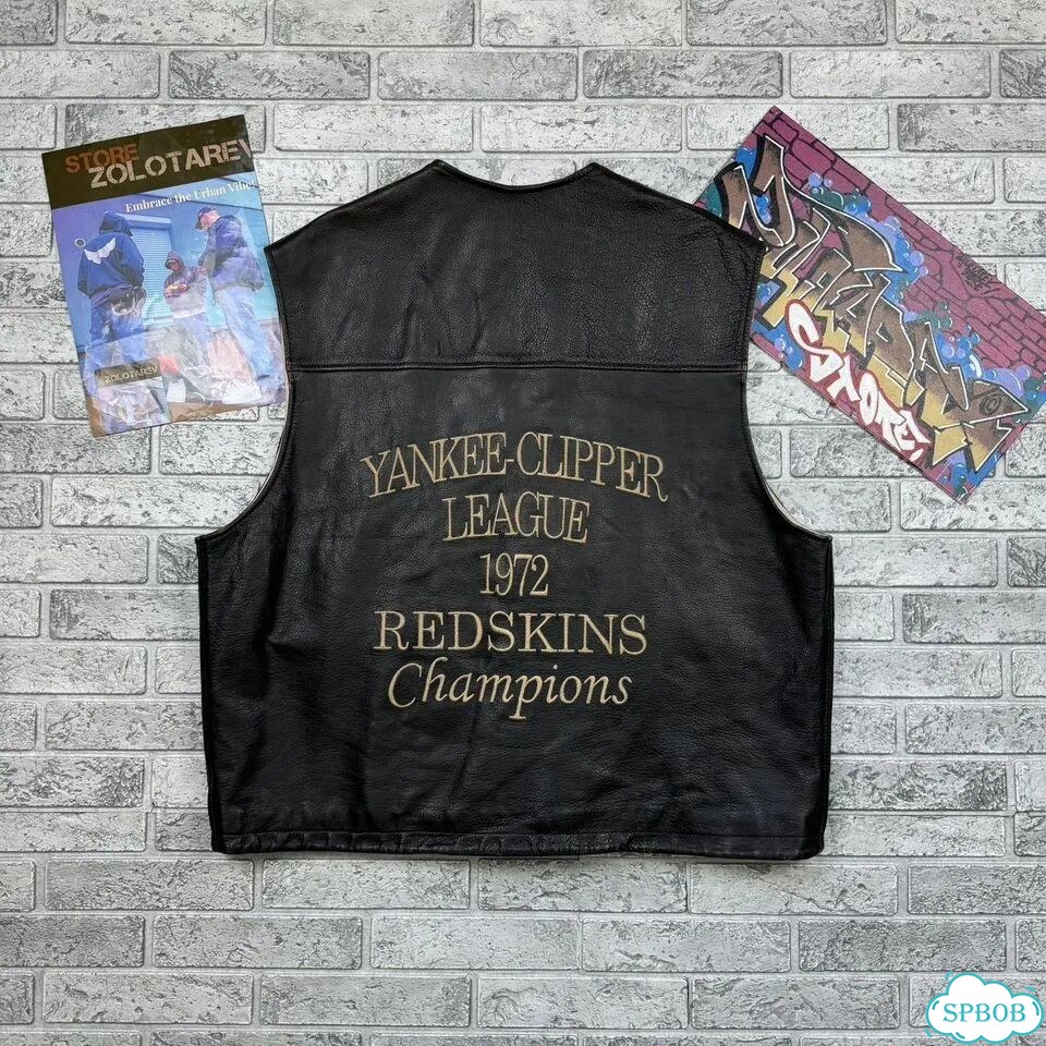 Кожаный жилет Redskins Vintage Yankee Clipper Le фото 2