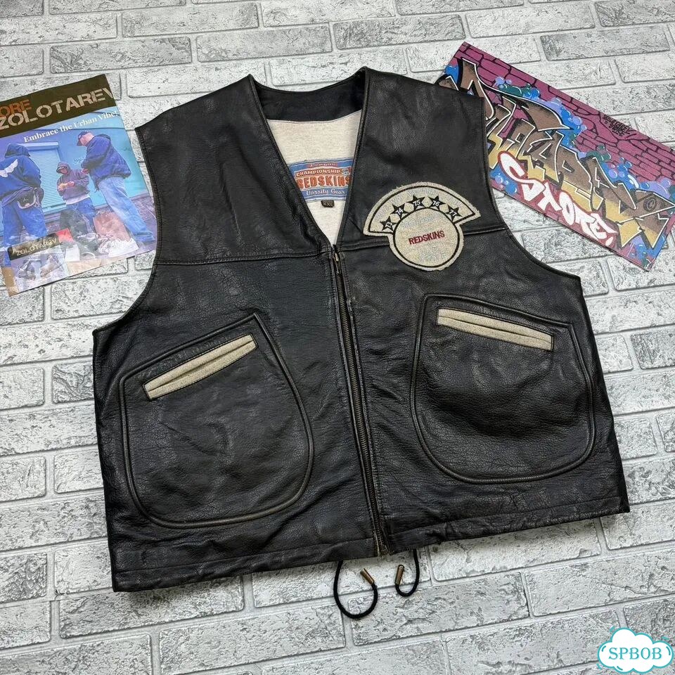 Кожаный жилет Redskins Vintage Yankee Clipper Le фото 5