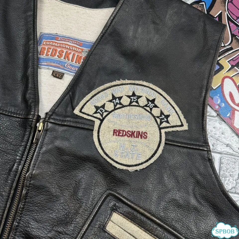 Кожаный жилет Redskins Vintage Yankee Clipper Le фото 6