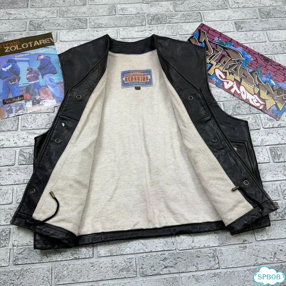 Кожаный жилет Redskins Vintage Yankee Clipper Le фото 8