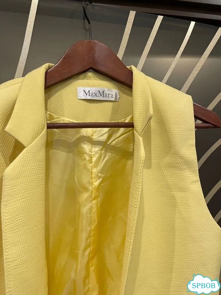 Фирменный жёлтый жилет удлиненный Max Mara M фото 1