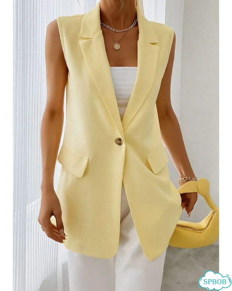Фирменный жёлтый жилет удлиненный Max Mara M фото 2