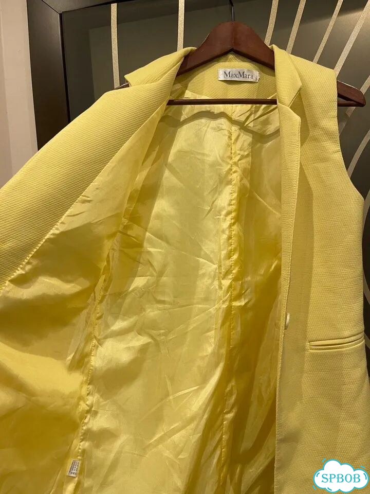 Фирменный жёлтый жилет удлиненный Max Mara M фото 3