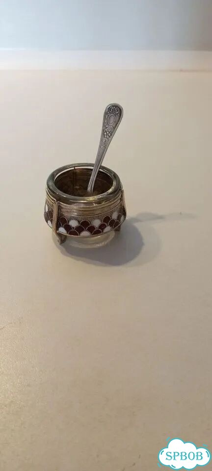 Солонка с ложечкой, СССР фото 1