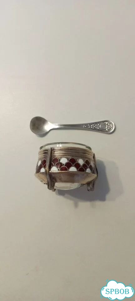 Солонка с ложечкой, СССР фото 3