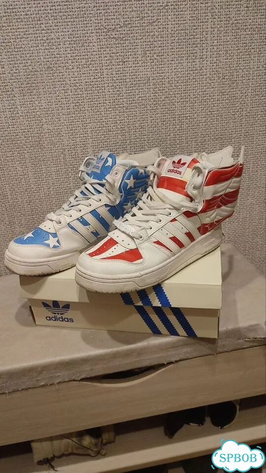 Jeremy Scott Adidas Forum wings 2.0 Hi USA Flag фото 1