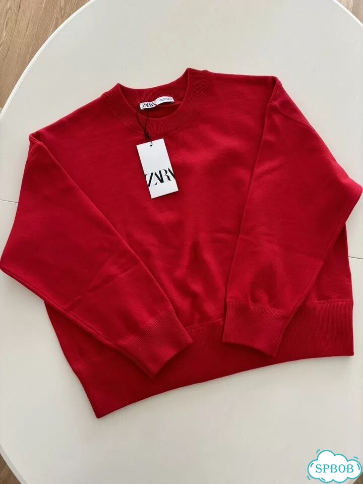 Свитер zara красный новый фото 1