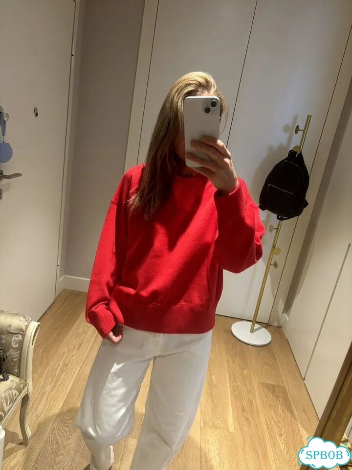 Свитер zara красный новый фото 10