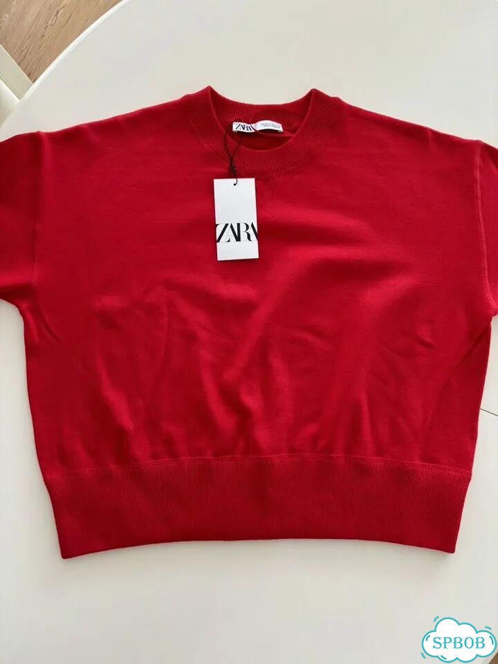 Свитер zara красный новый фото 2