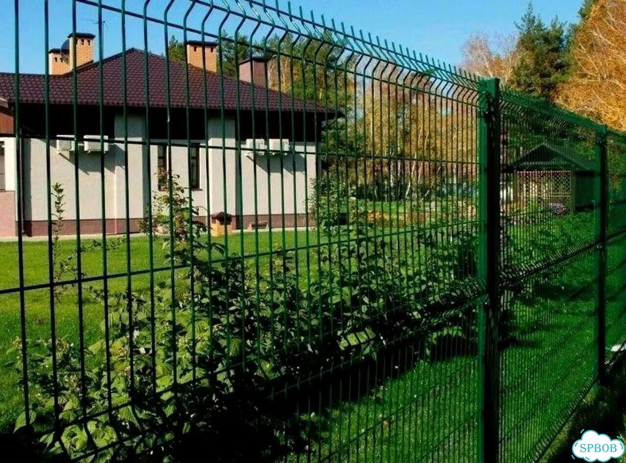 Монтаж забора 3D сетка фото 7