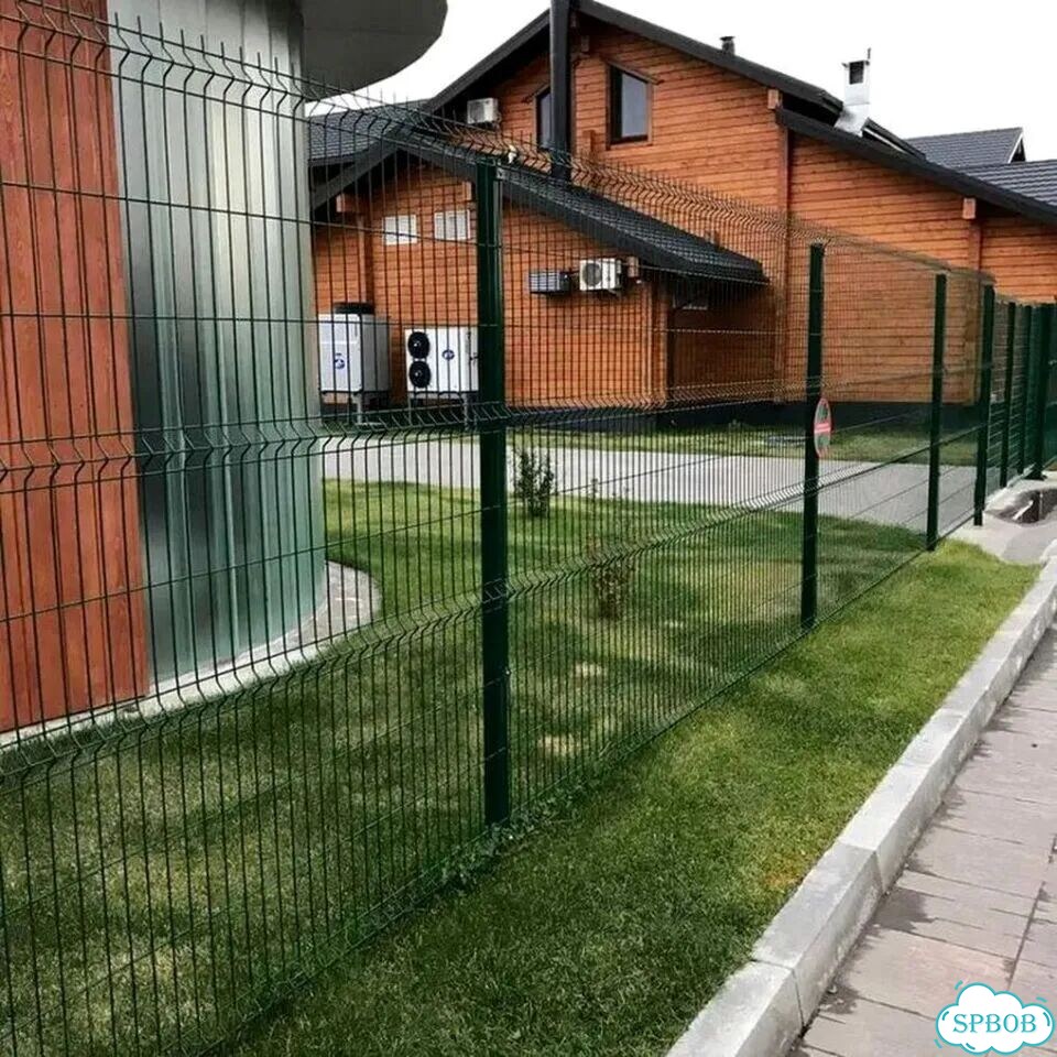 Монтаж забора 3D сетка фото 9
