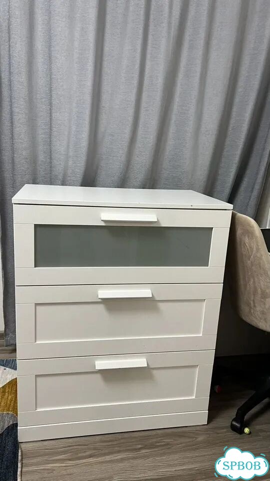 Комод IKEA бримнэс белый икея фото 1