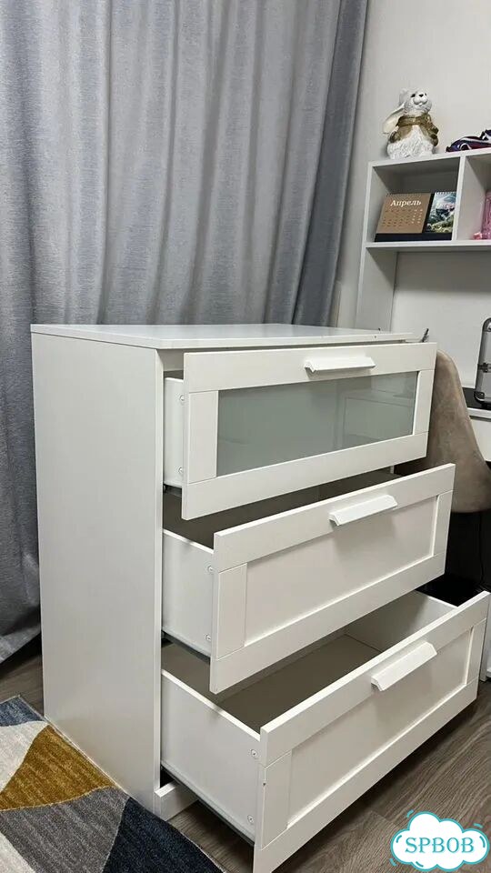 Комод IKEA бримнэс белый икея фото 2