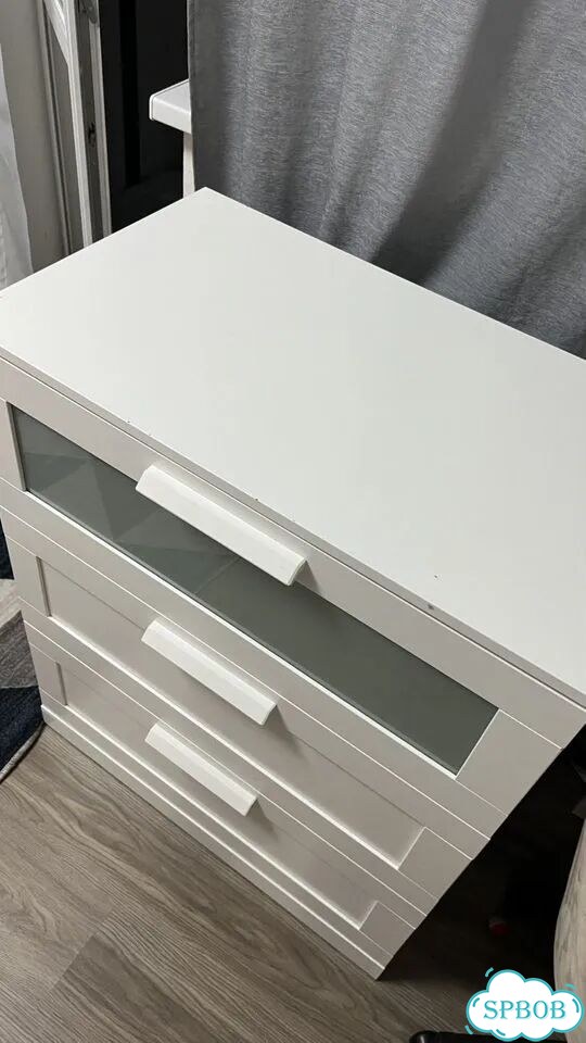 Комод IKEA бримнэс белый икея фото 3