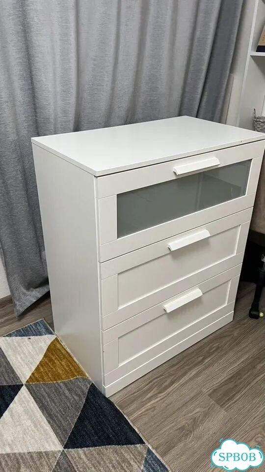 Комод IKEA бримнэс белый икея фото 4