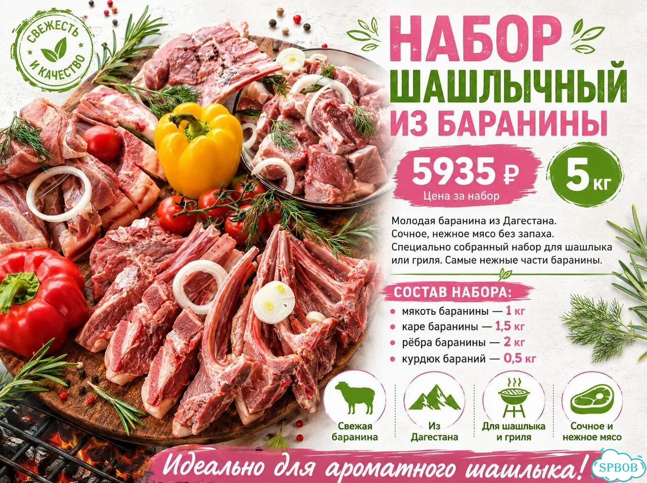 Баранина / Шашлычный Набор / Мясо фото 1
