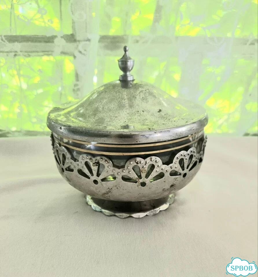 Конфетница с крышкой СССР фото 1