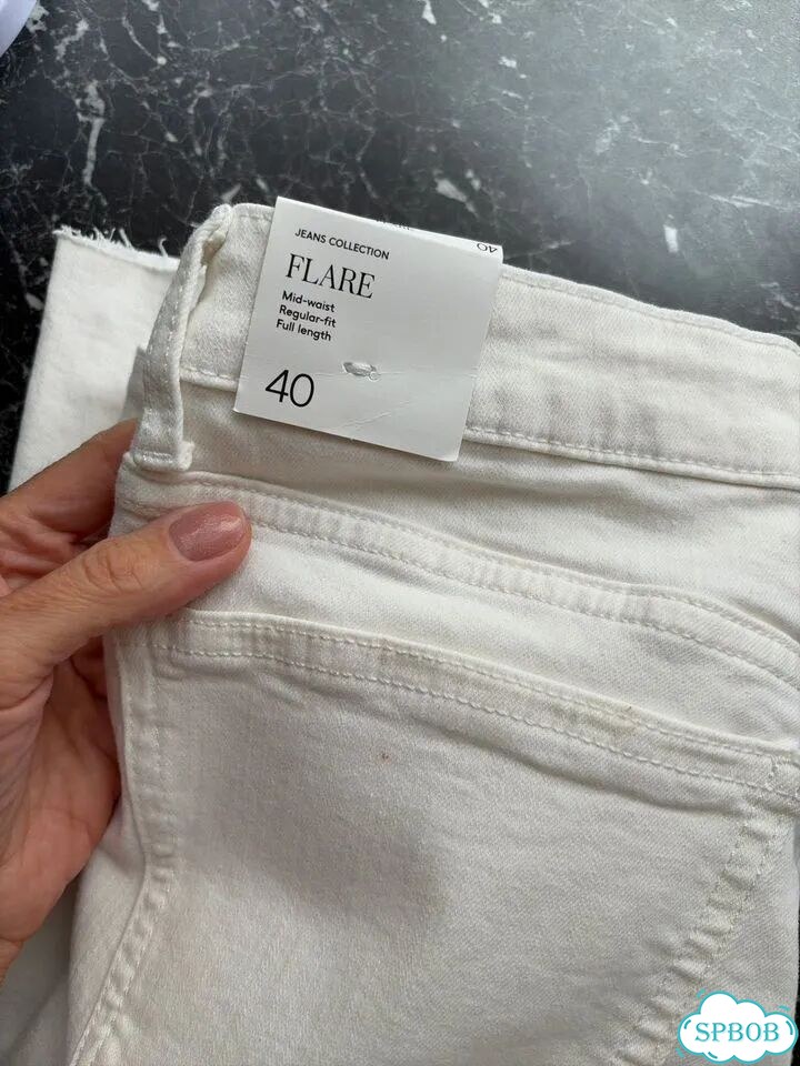 Джинсы mango Fiona 40 белые фото 2