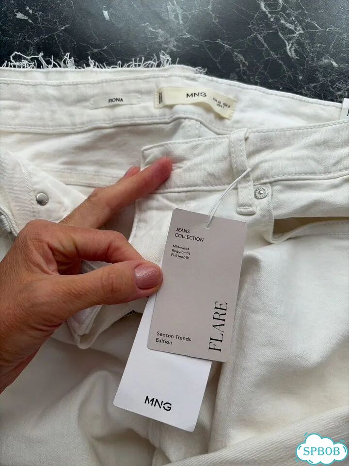 Джинсы mango Fiona 40 белые фото 3