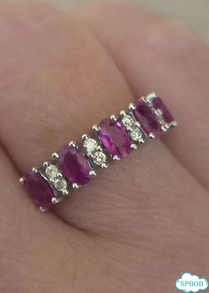 Кольцо с бриллиантами и рубинами 1.75 Ct фото 2