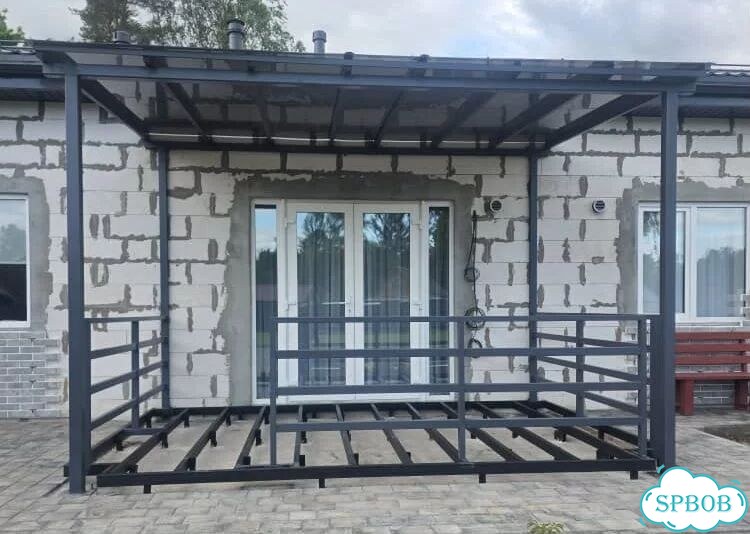 Терраса с навесом 3*4,5 м фото 1
