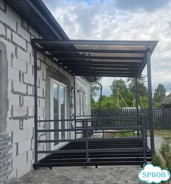 Терраса с навесом 3*4,5 м фото 2