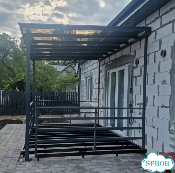 Терраса с навесом 3*4,5 м фото 3