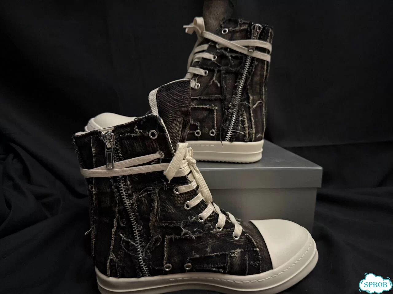 Rick owens ramones slashed distressed 25ss фото 4