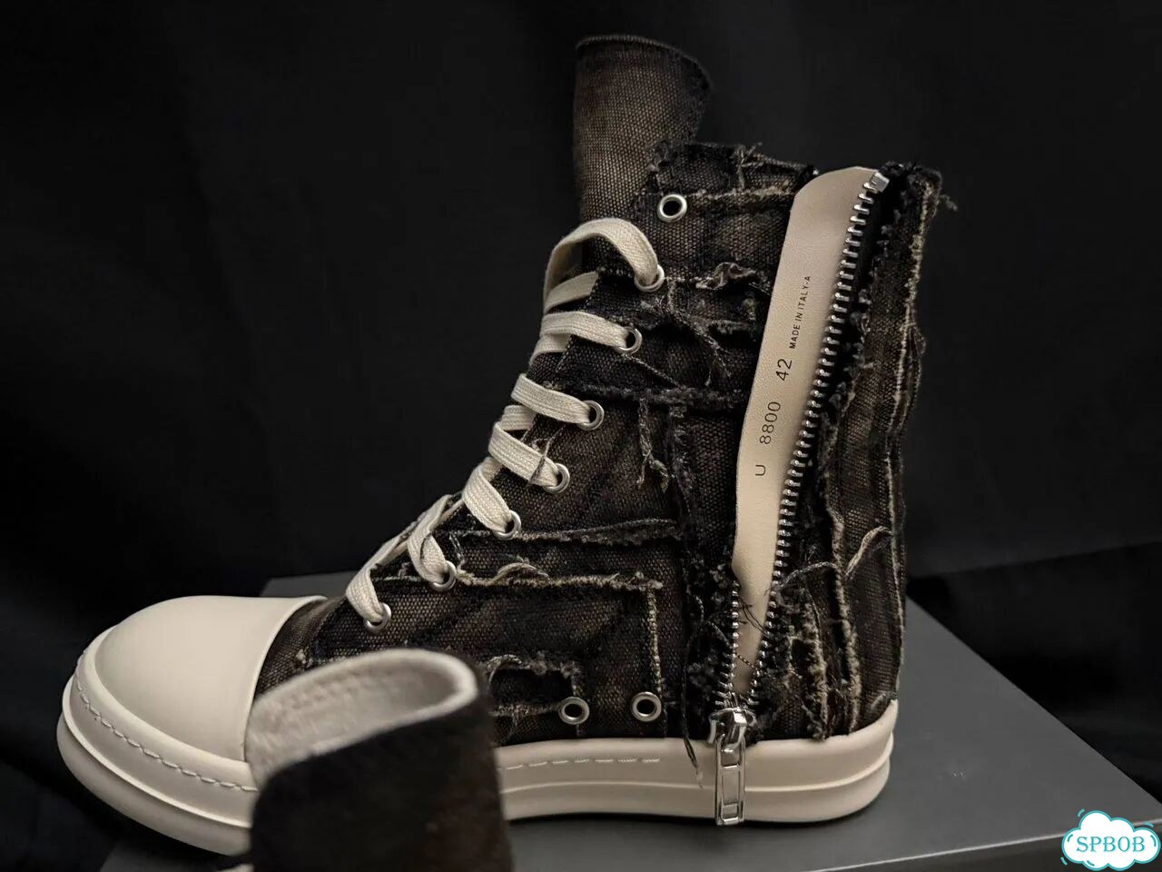 Rick owens ramones slashed distressed 25ss фото 5