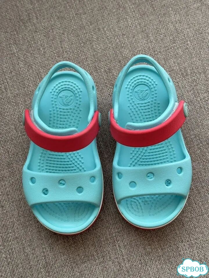 Голубые босоножки crocs c6 фото 2