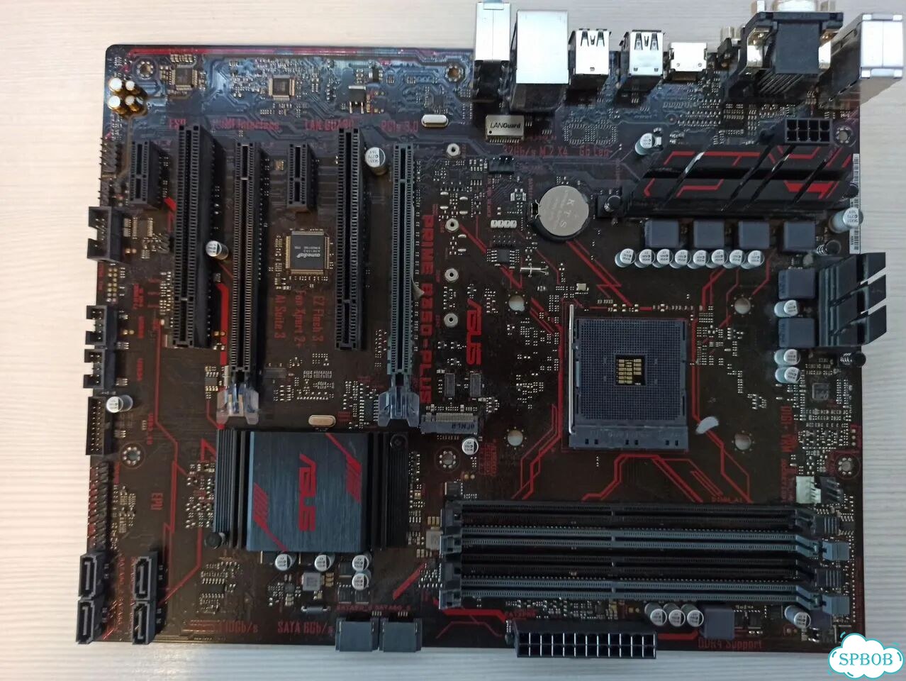 Материнская плата asus prime B350-plus фото 1