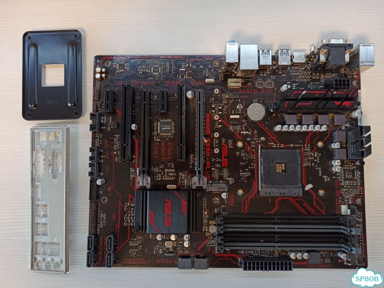 Материнская плата asus prime B350-plus фото 2