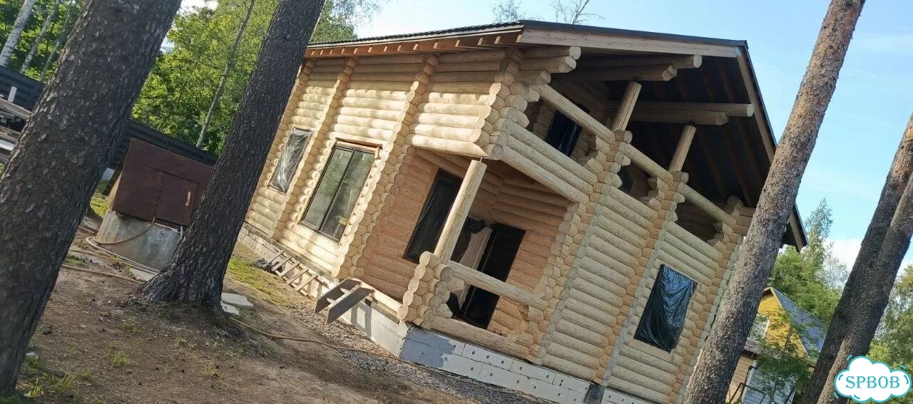 Шлифовка и покраска деревянного дома фото 1