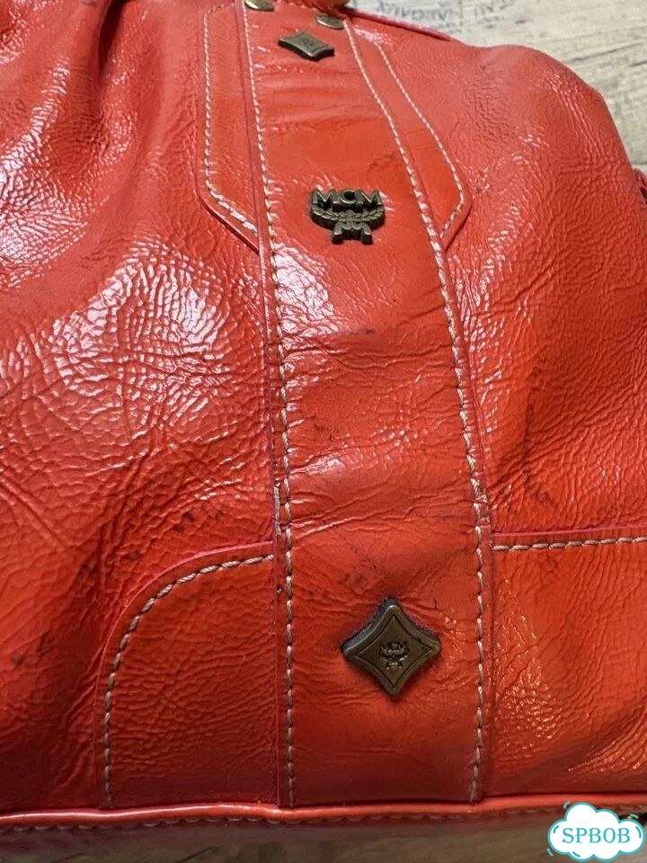 Cумка винтаж MCM Orange Patent Leather фото 4