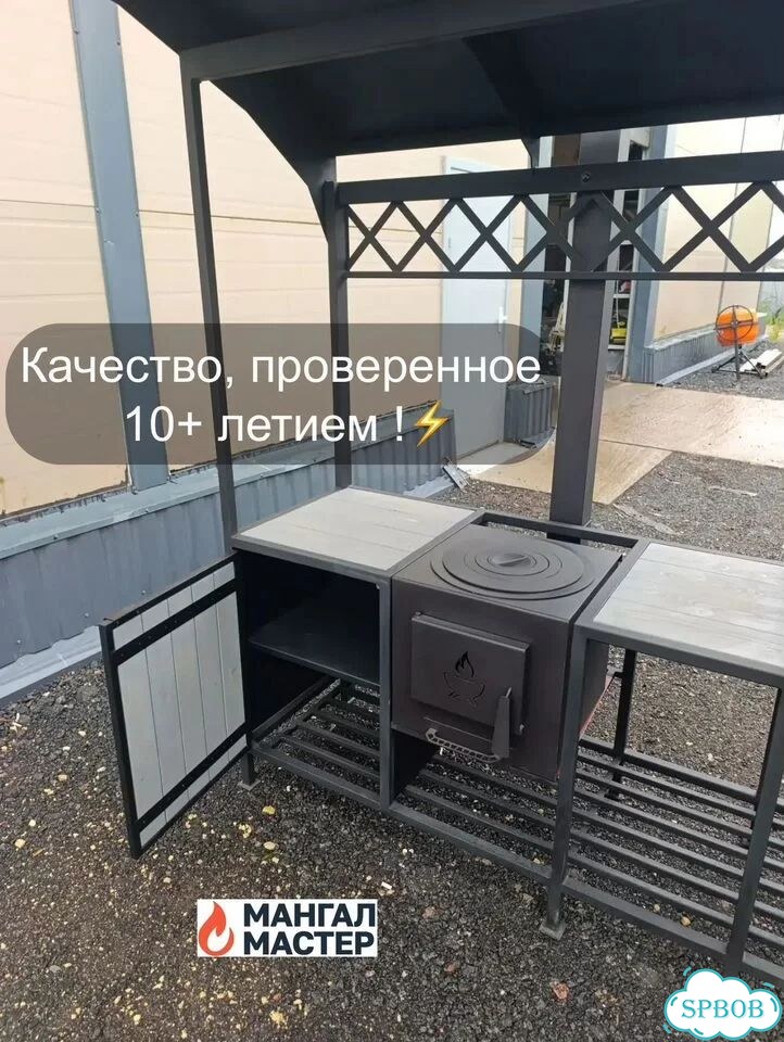 Мангальная зона под крышей фото 3