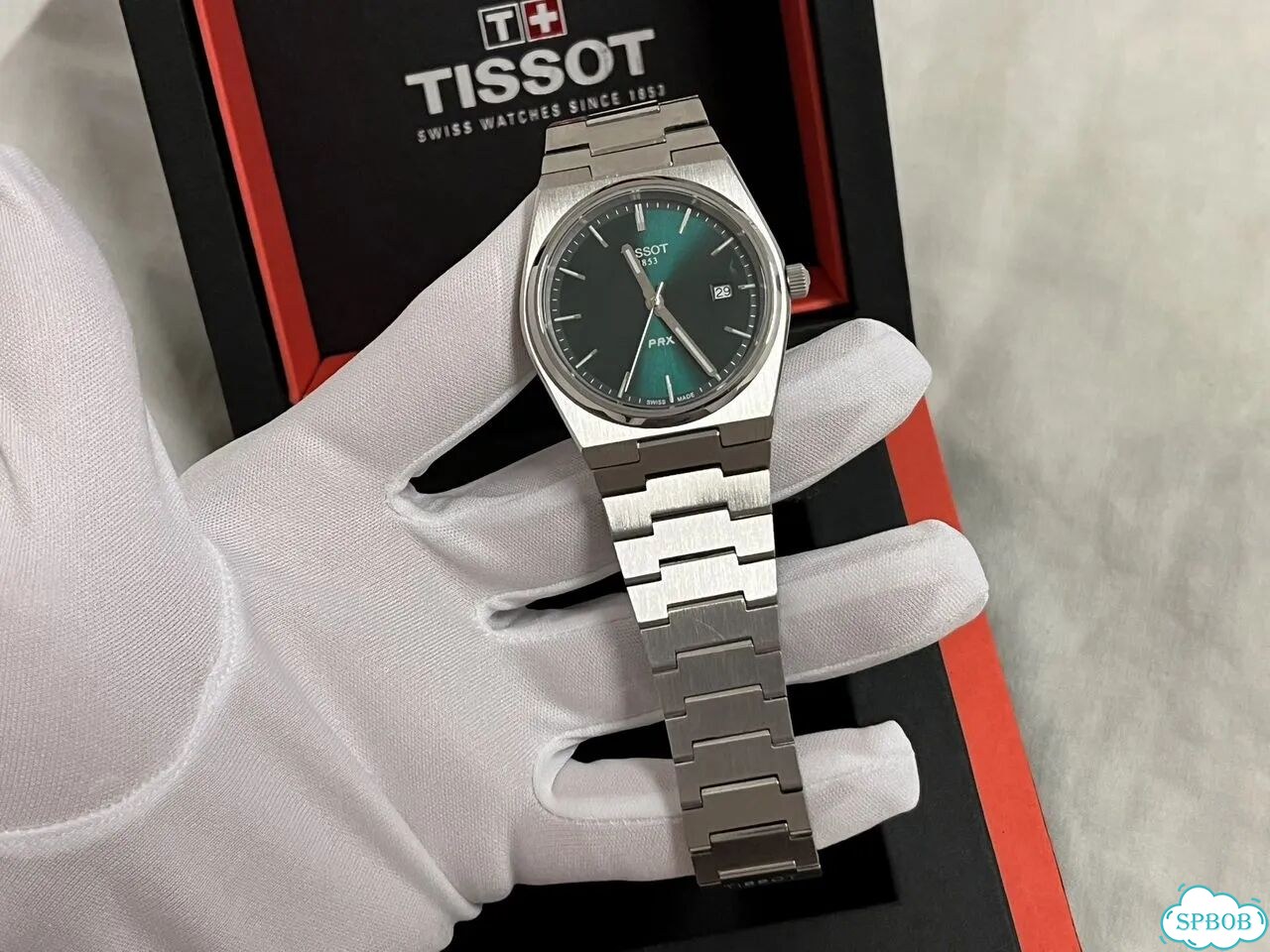 Часы Tissot prx зеленые фото 6