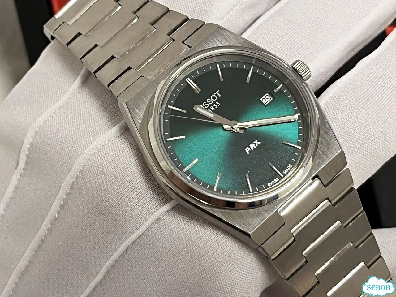 Часы Tissot prx зеленые фото 8