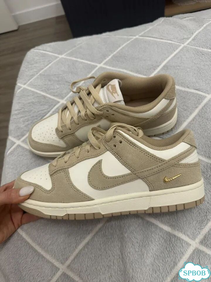 Кроссовки оригинал Nike Dunk Low соль и лён фото 1