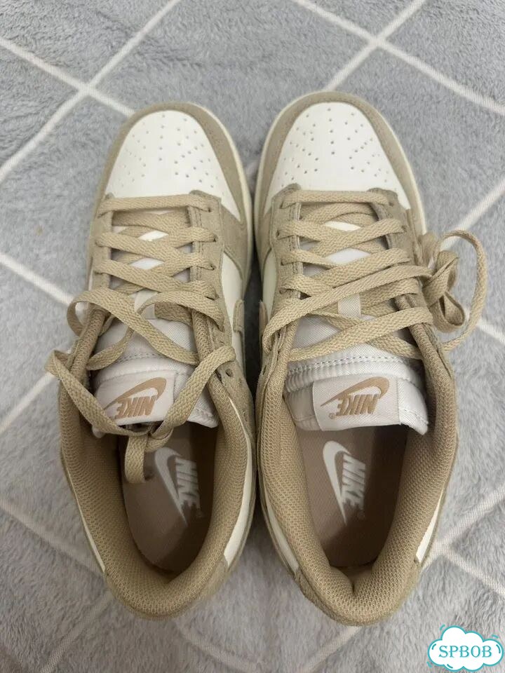 Кроссовки оригинал Nike Dunk Low соль и лён фото 2