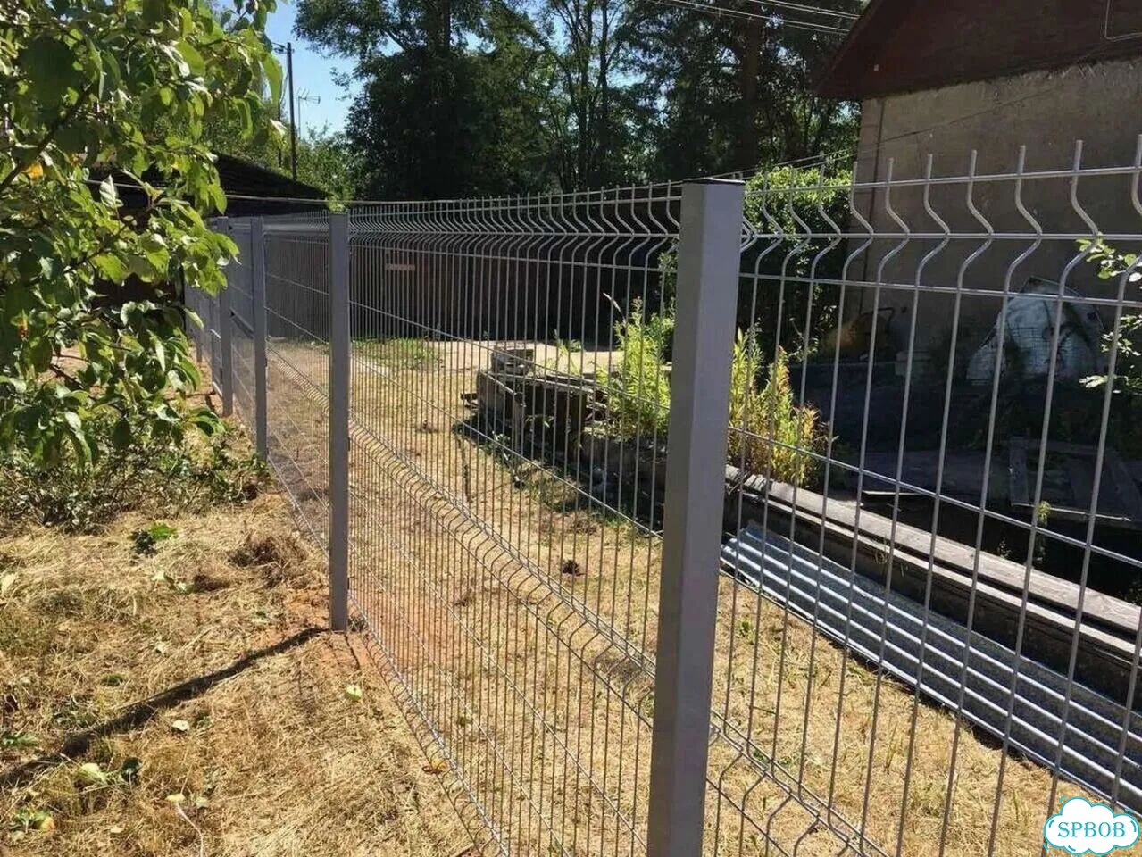 Забор сетка гиттер с установкой фото 8