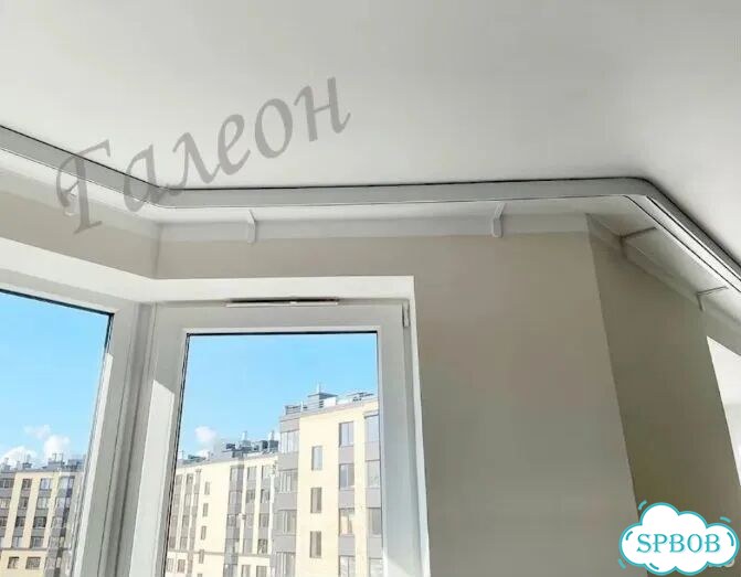 Угловые металлические карнизы для штор на заказ фото 5