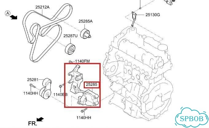 Кронштейн генератора Kia Carnival YP D4HB 2018 фото 3