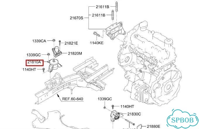 Опора двигателя Kia Carnival YP D4HB 2018 фото 3