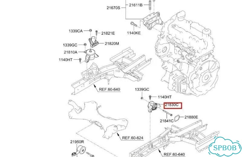 Опора двигателя Kia Carnival YP D4HB 2018 фото 3